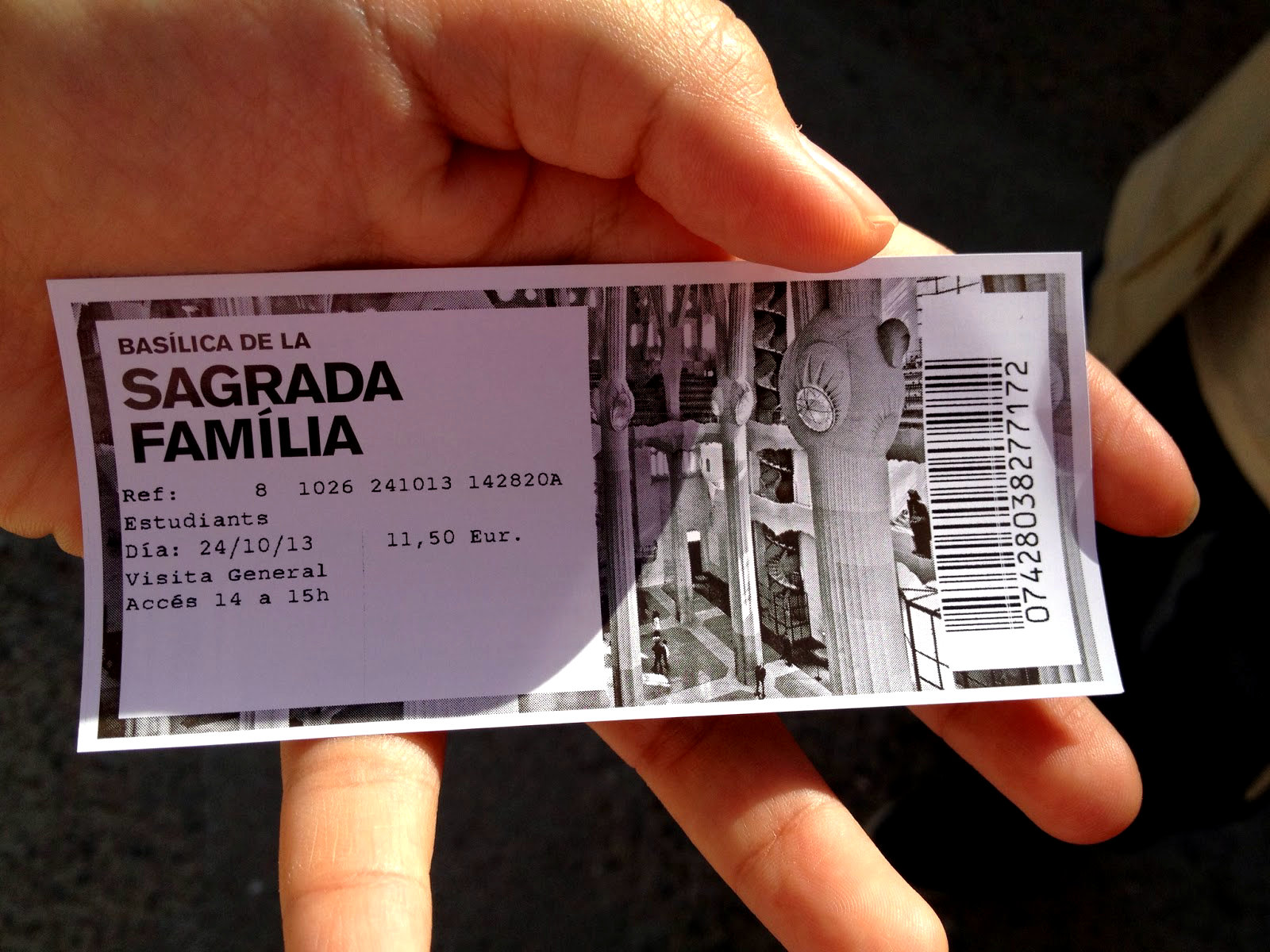 Вот так выглядит билет в храм (на цену не смотрите, это был 2013 год:))