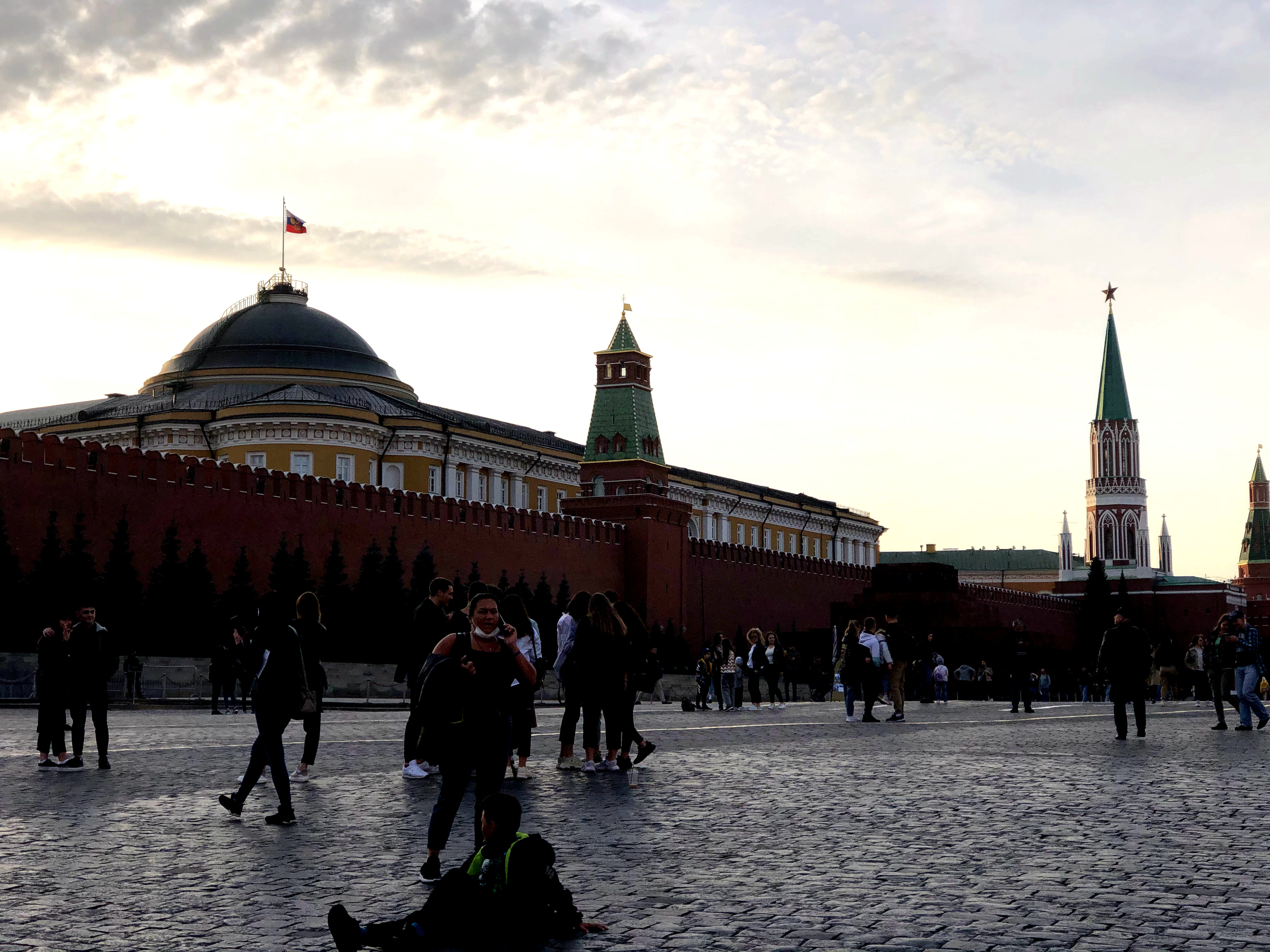 Вид на кремлевские стены с Красной площади