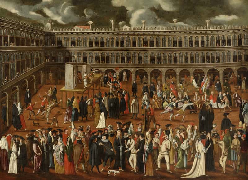 Карнавал на площади Сан-Марко, Венеция примерно 1700 г