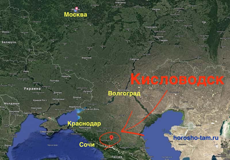 Где находится Кисловодск на карте