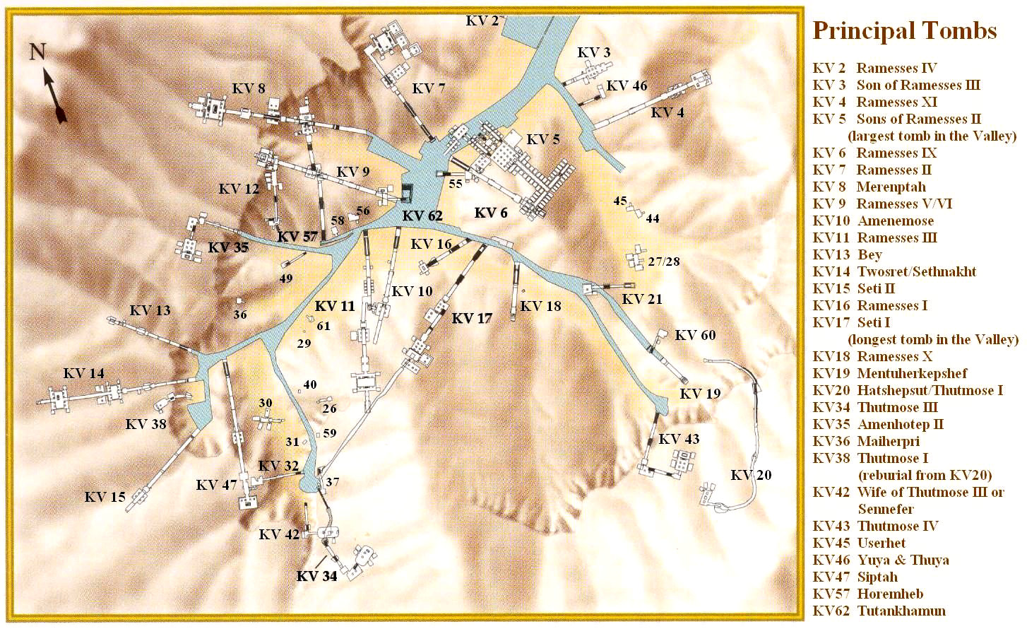 Карта Долины Царей