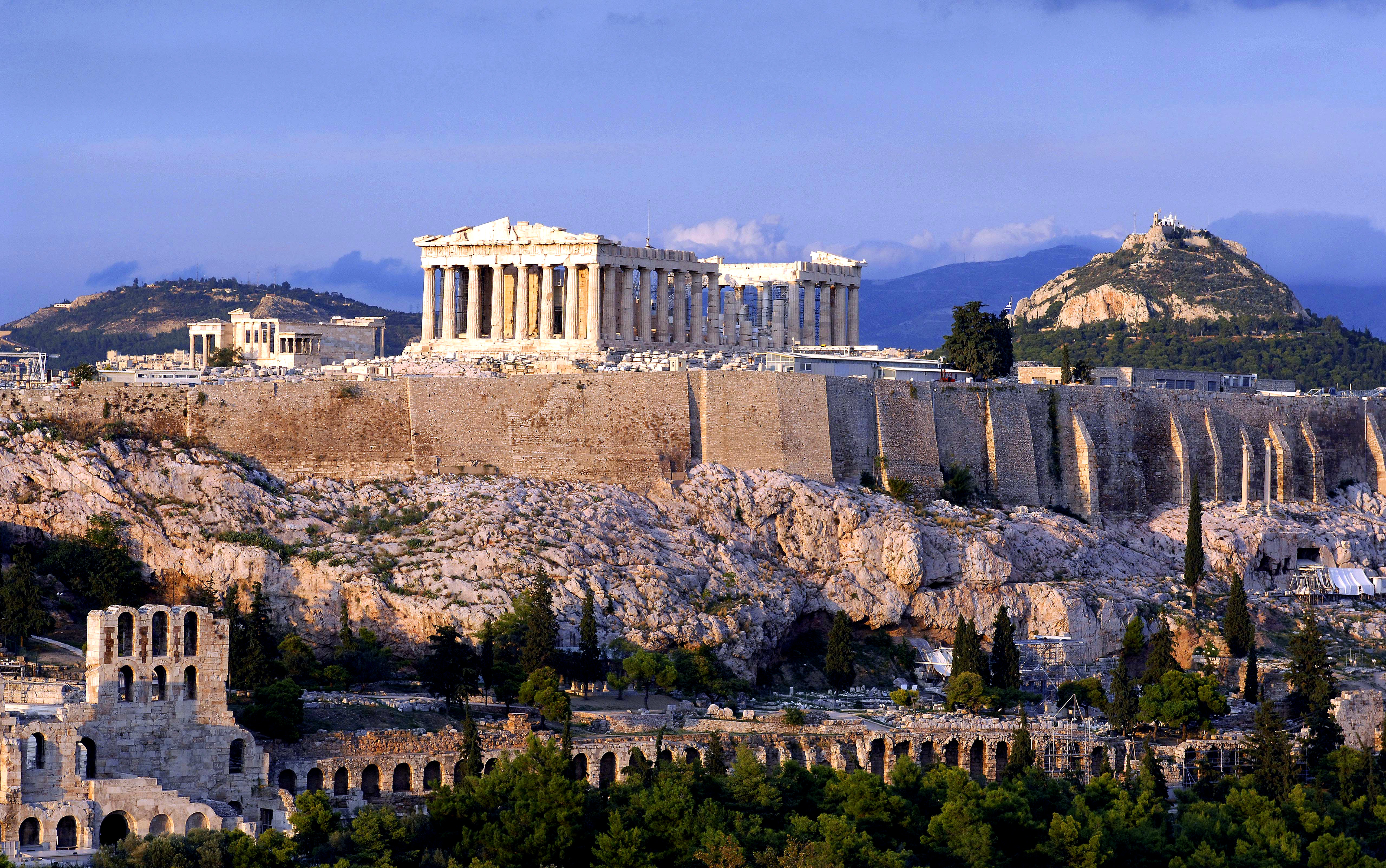 Вид на Афинский Акрополь