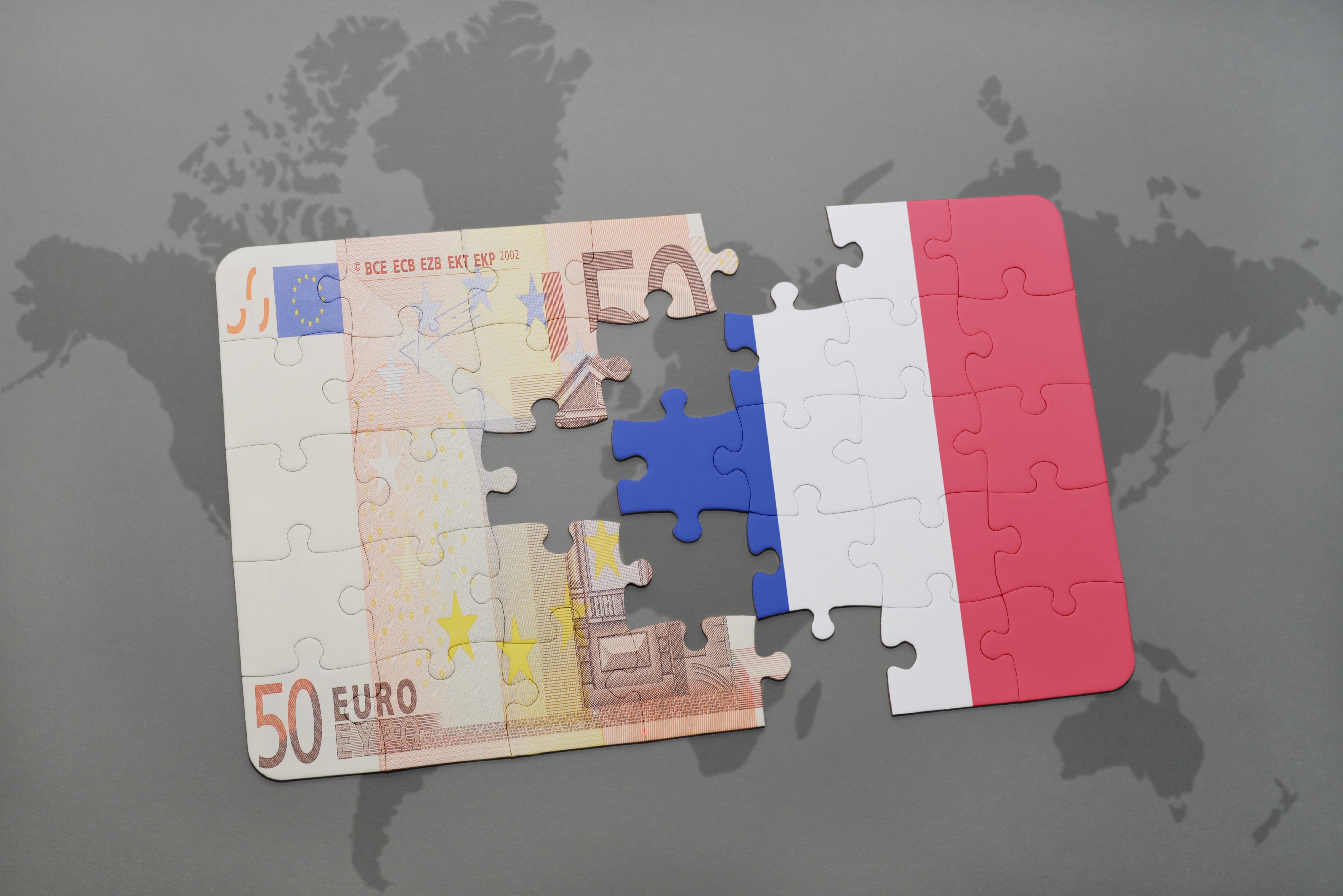 Сувенир евро-пазл с флагом Франции