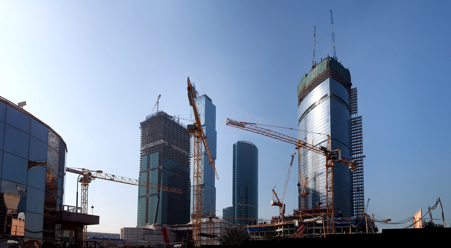 Строительство делового центра Москва-Сити