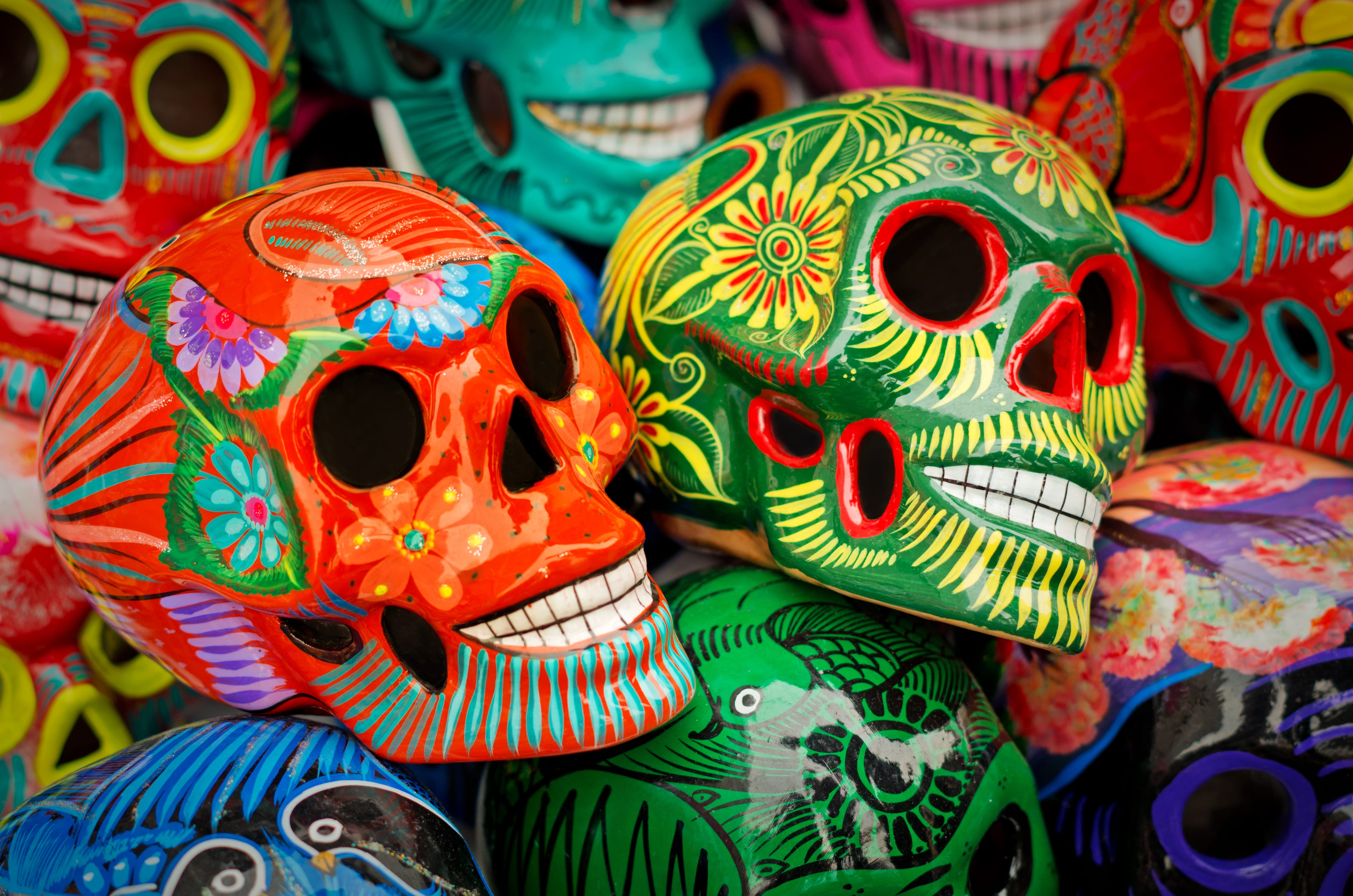 Украшенные черепа на День Мертвых, Мексика