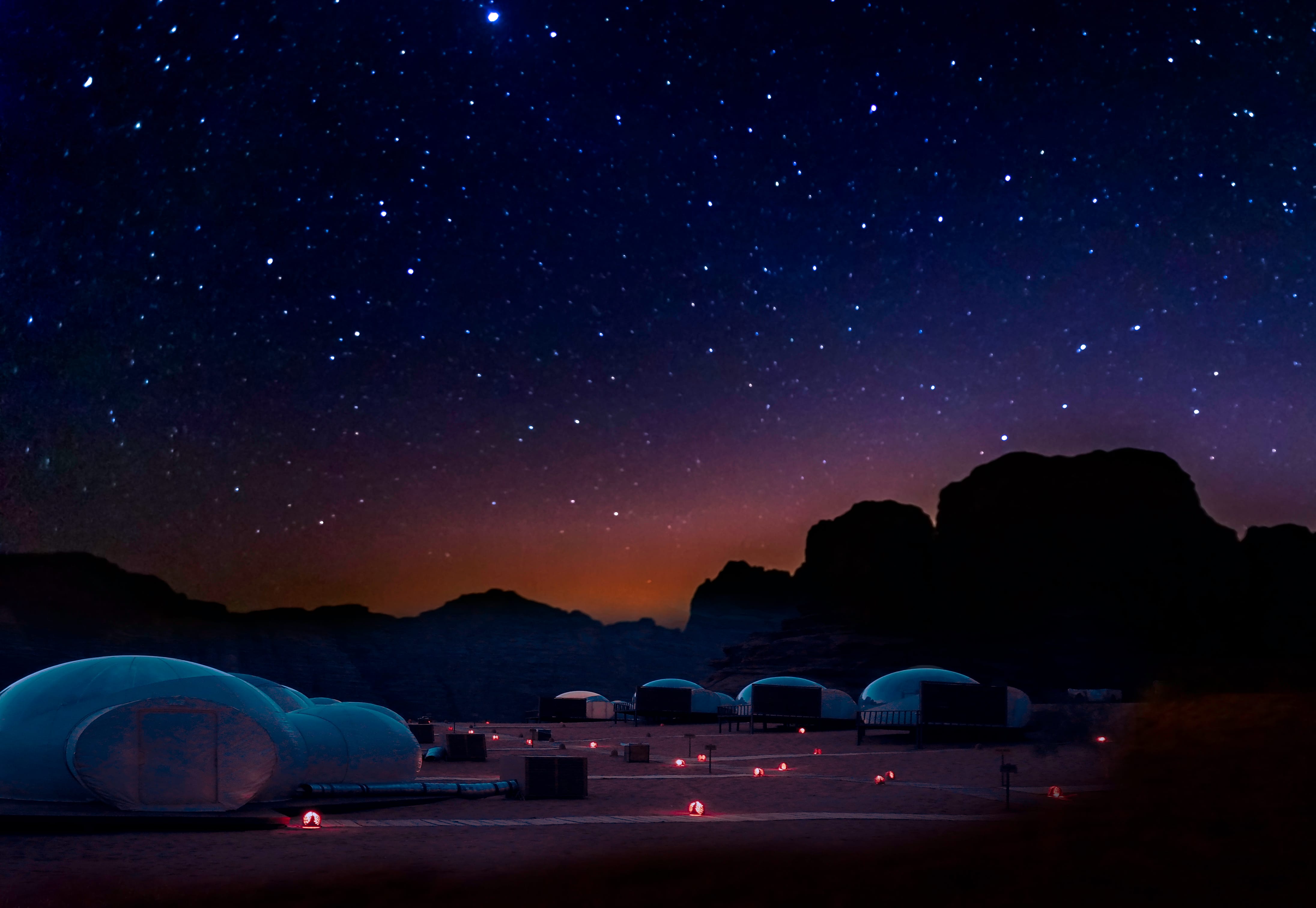 Пустыня Вади Рам ночью. Идеальное место и время для наблюдения за вселенной