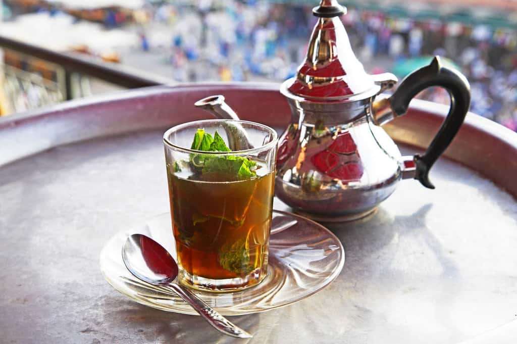 Мятный чай, отлично утолит жажду