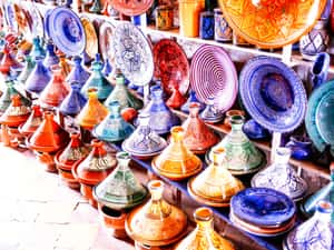 Марокканская посуда в восточном стиле