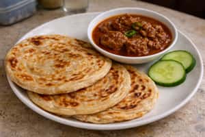 Жареная говядина и Паратха