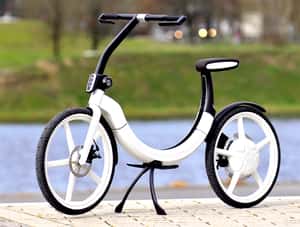 Футуристический дизайн велосипеда, но он без педалей