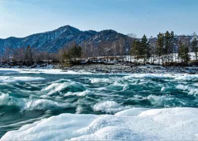 Зимняя Катунь. Каникулы на Алтае