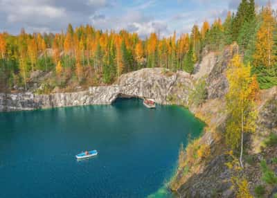 Два осенних дня в Карелии. Рускеала - гора Сампо - Марциальные воды - Гирвас - Кивач