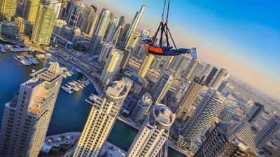 Полёт над Дубай Мариной - зиплайн, фото и видео на память