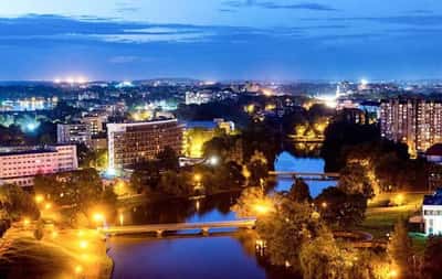 Огни ночного Калининграда