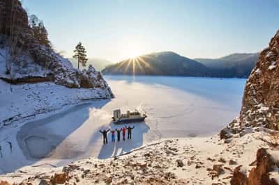 ❄Зимний 🌲Яхт - тур на хивусах по Красноярскому морю. 🌊