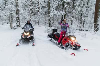 Снегоходный тур на мощной канадской технике