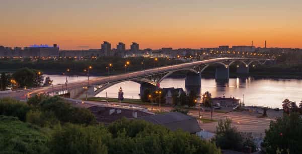 Огни ночного Нижнего Новгорода