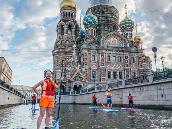 По каналам и Большой Неве на sup-борде