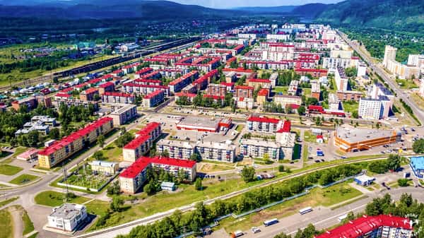 Междуреченск с высоты птичьего полёта