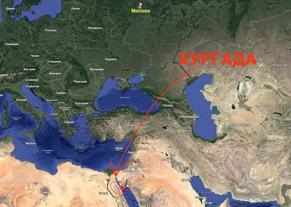 Где находится Хургада на карте