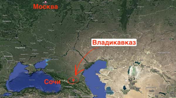 Где находится Владикавказ на карте