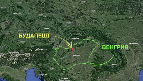 Где находится Будапешт на карте мира и Венгрии