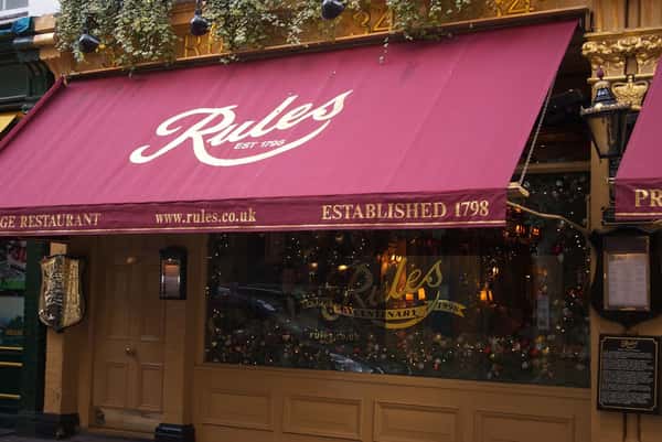 Ресторан "Rules" где подают жареную утку