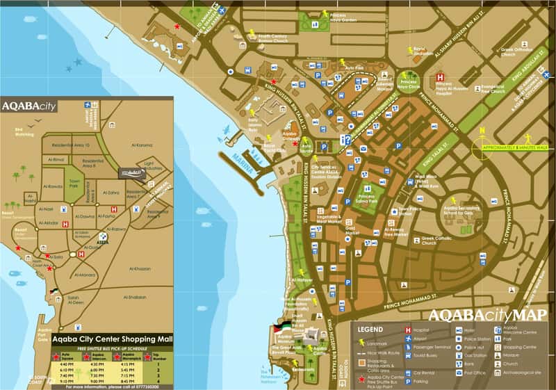 Карта города Акабы