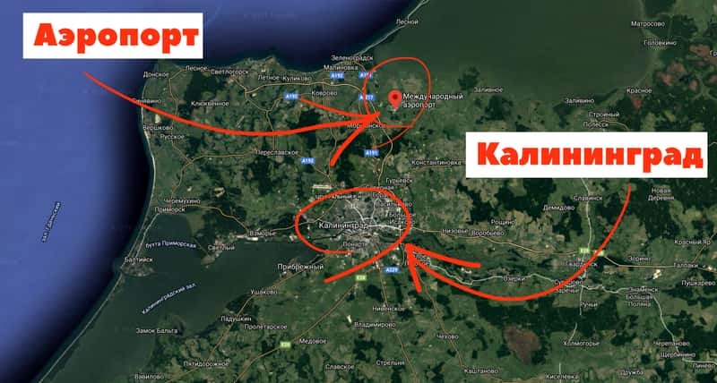 Аэропорт Храброво на карте